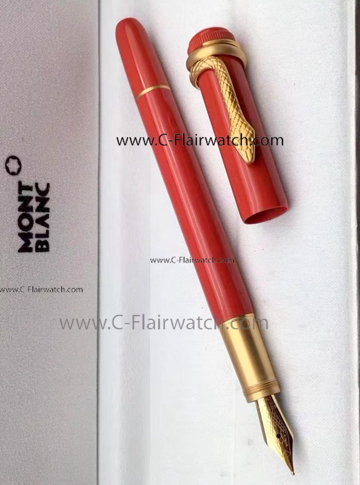 Rouge et Noir Red Resin Fountain Pen - Mont blanc Copy Pens